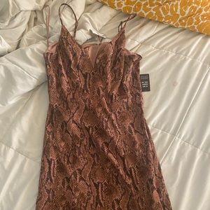 Express Snakeskin Midi Slip Dress NWT